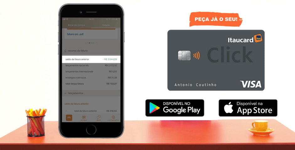 Cartão de Crédito Itaú Click Platinum: anuidade grátis por gastos